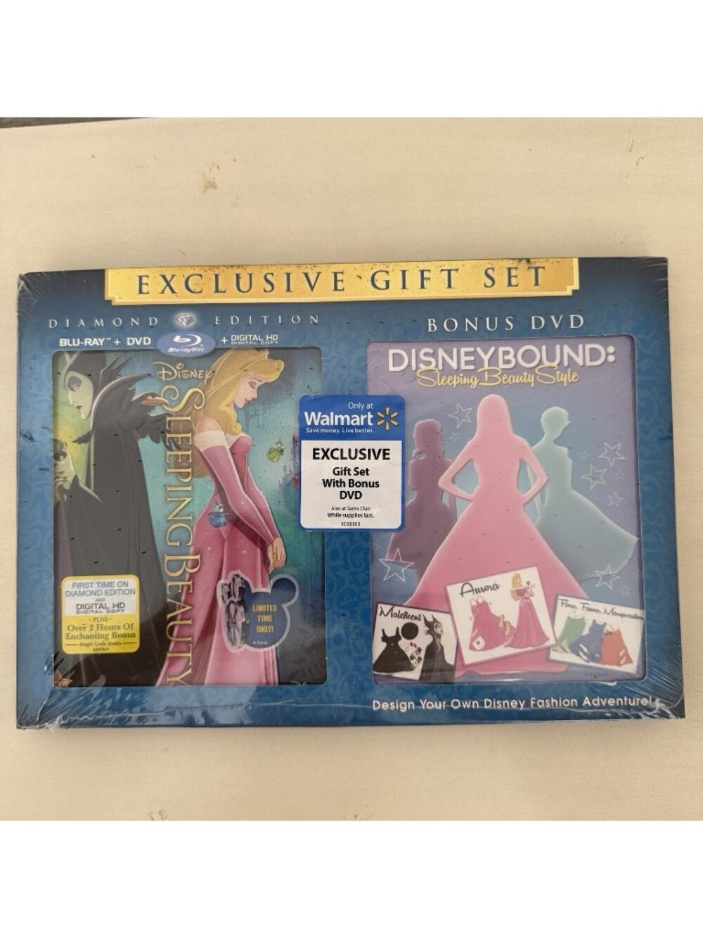 Disney Sleeping Beauty Diamond Edition Blu-Ray DVD Digital Exclusive GiftSet New